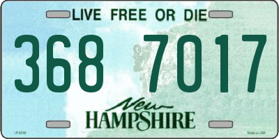 NH license plate 3687017