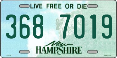 NH license plate 3687019