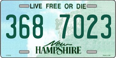 NH license plate 3687023