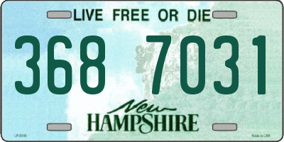NH license plate 3687031