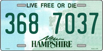 NH license plate 3687037