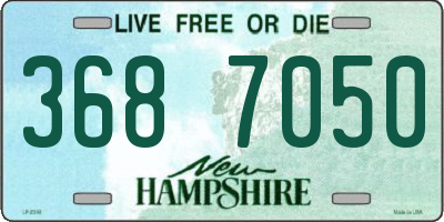 NH license plate 3687050