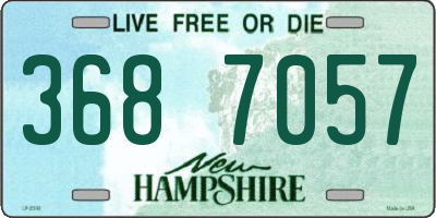NH license plate 3687057