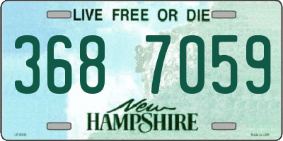 NH license plate 3687059