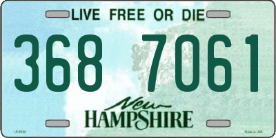 NH license plate 3687061