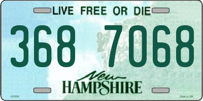 NH license plate 3687068