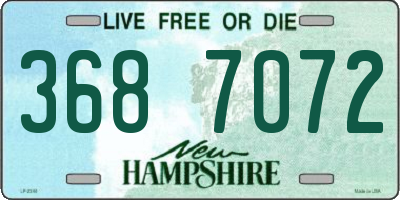 NH license plate 3687072