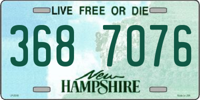 NH license plate 3687076