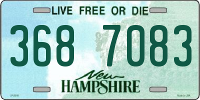 NH license plate 3687083