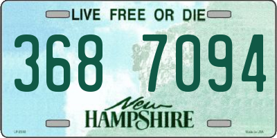 NH license plate 3687094