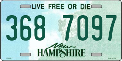 NH license plate 3687097