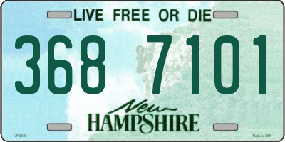 NH license plate 3687101