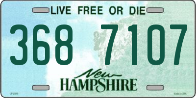 NH license plate 3687107