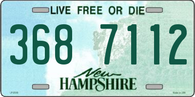 NH license plate 3687112