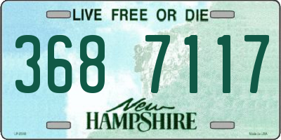 NH license plate 3687117