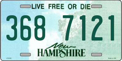 NH license plate 3687121
