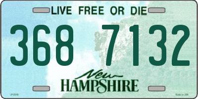 NH license plate 3687132