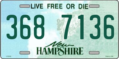 NH license plate 3687136