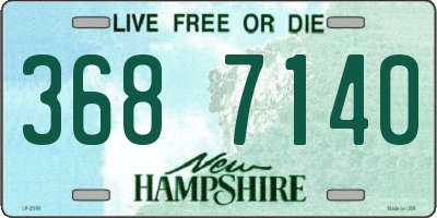 NH license plate 3687140