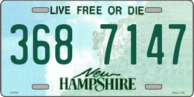NH license plate 3687147