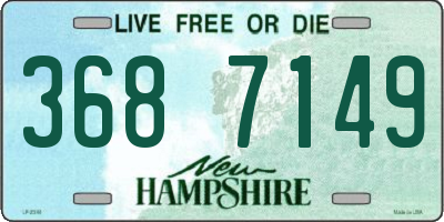 NH license plate 3687149