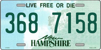 NH license plate 3687158
