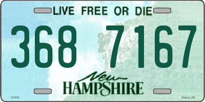 NH license plate 3687167