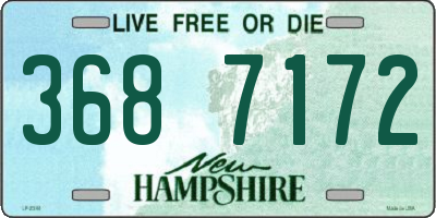 NH license plate 3687172