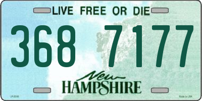 NH license plate 3687177