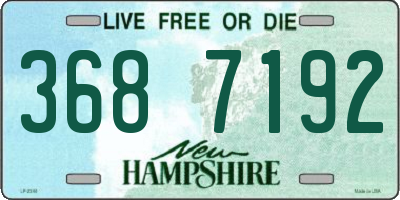 NH license plate 3687192