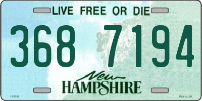 NH license plate 3687194