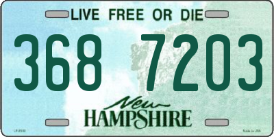 NH license plate 3687203