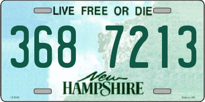 NH license plate 3687213