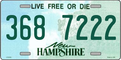 NH license plate 3687222