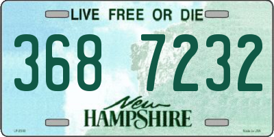 NH license plate 3687232