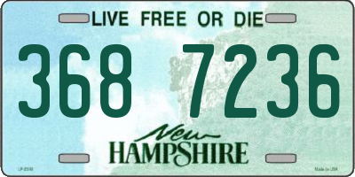NH license plate 3687236