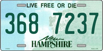 NH license plate 3687237