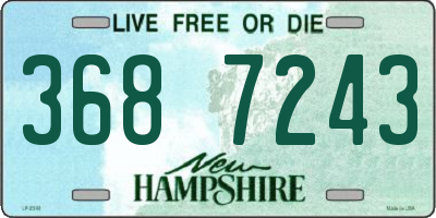 NH license plate 3687243