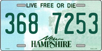 NH license plate 3687253