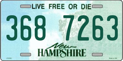 NH license plate 3687263