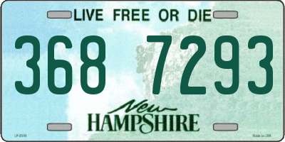 NH license plate 3687293