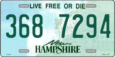 NH license plate 3687294
