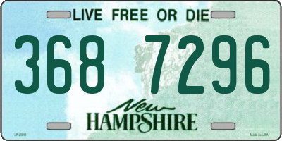 NH license plate 3687296