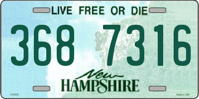 NH license plate 3687316