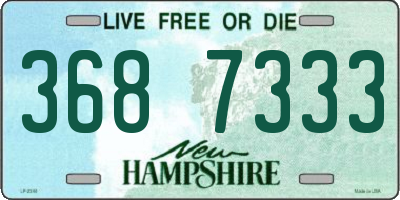 NH license plate 3687333