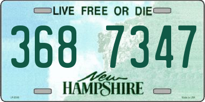 NH license plate 3687347