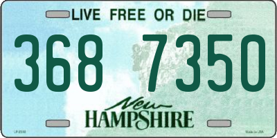 NH license plate 3687350