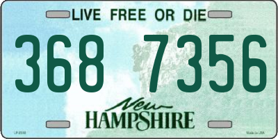 NH license plate 3687356