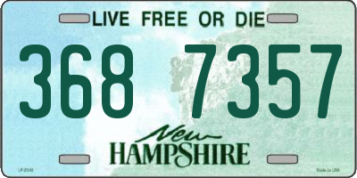 NH license plate 3687357