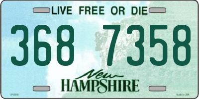NH license plate 3687358